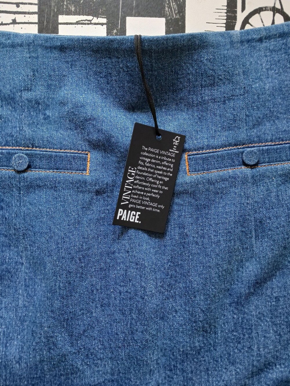 NWT PAIGE Racquel Denim Mini Skirt Size 4 - Picture 3 of 9